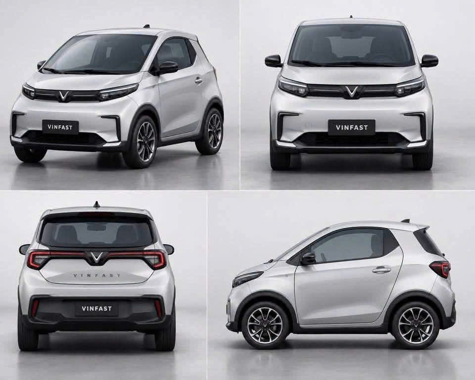 VinFast VF2 màu bạc - ô tô điện mini